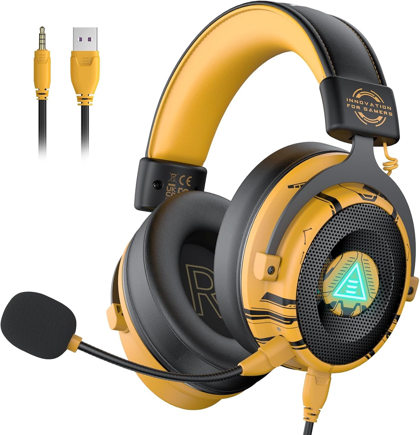EKSA USB Gaming Headset with 7.1 Surround Sound for Gamers