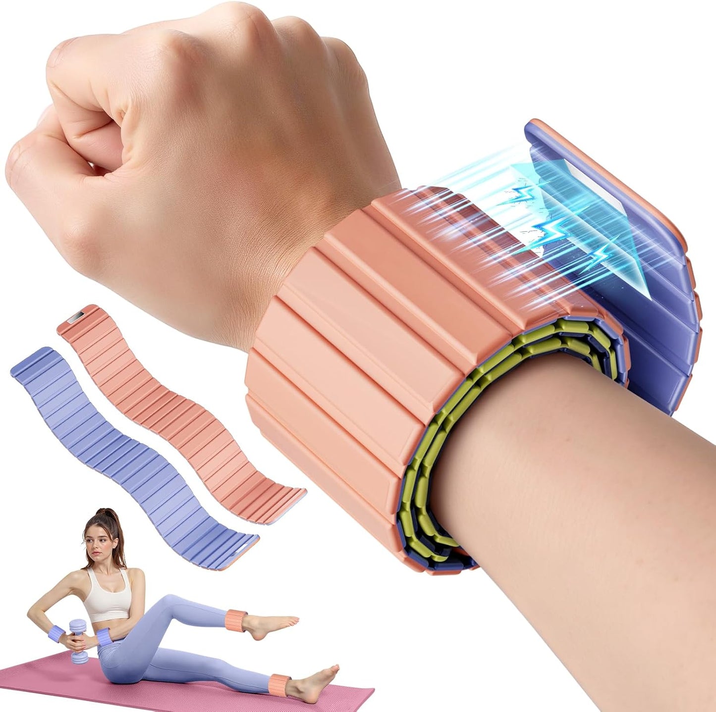 Wrist Weights and Ankle Weights for Women, 2 Pack, Adjustable