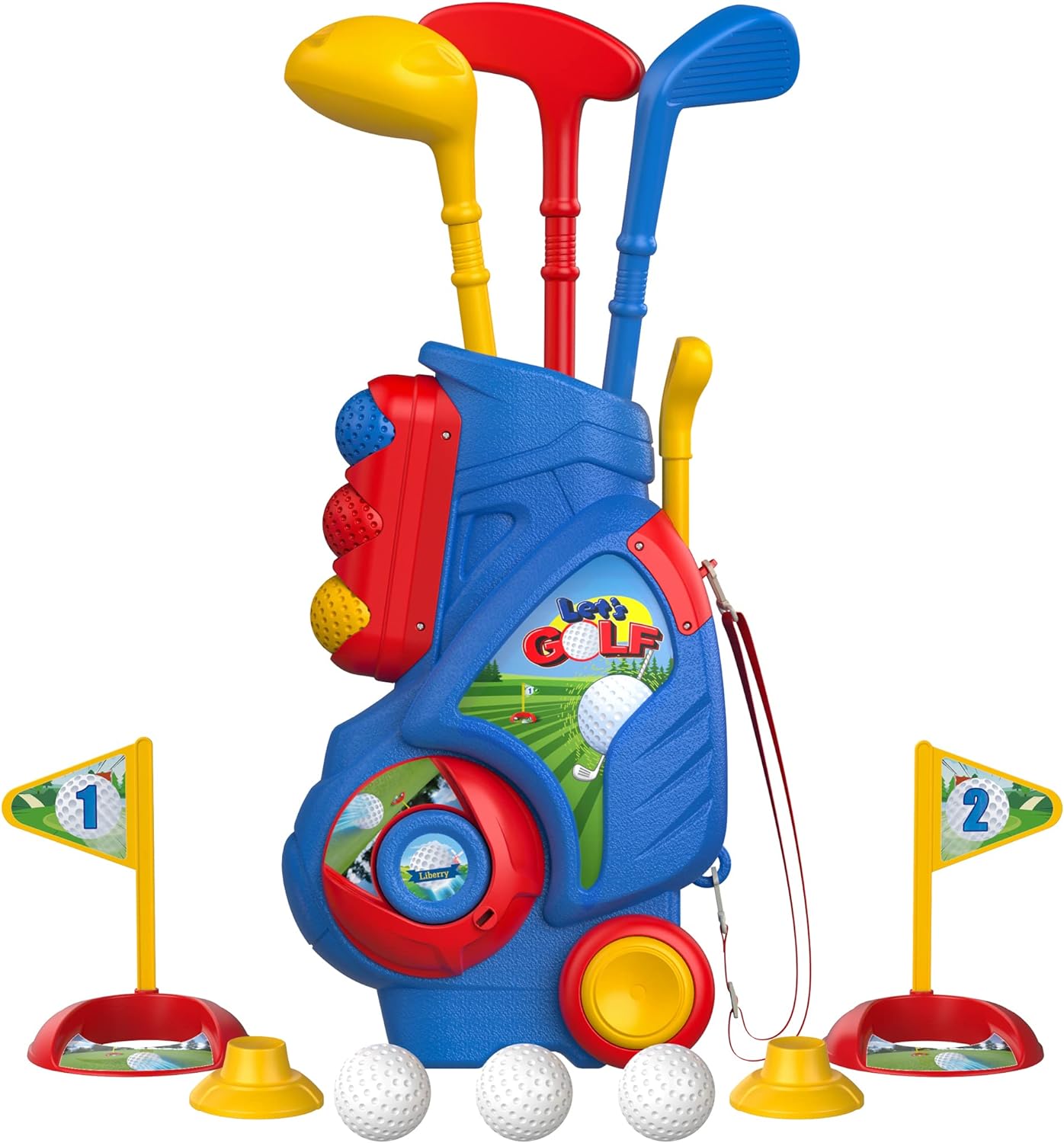 Liberry Toddler Golf Set with Shoulder Strap for Kids 1-5