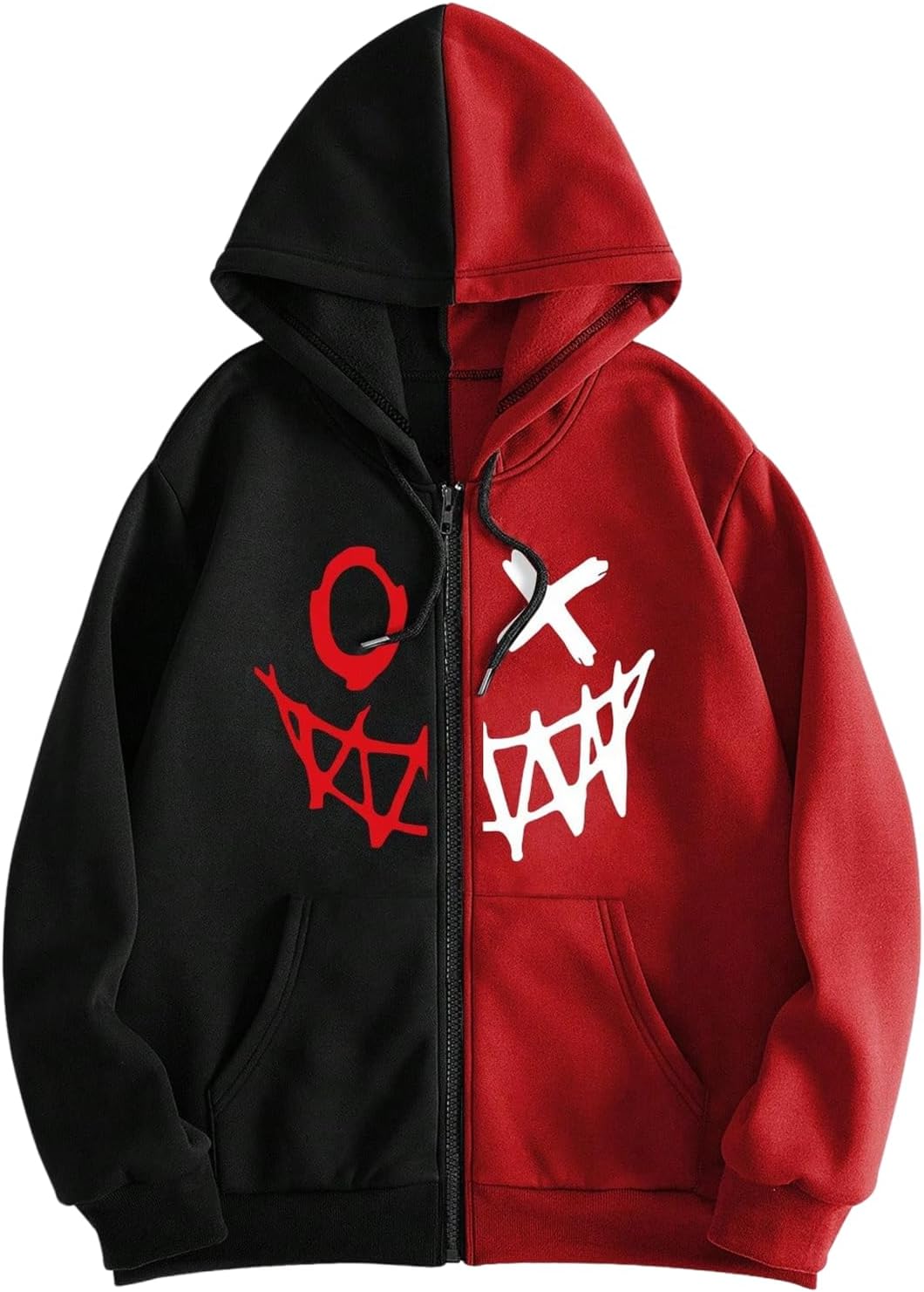 Men's Zip Up Hoodies for Streetwear - Graphic Long Sleeve Style