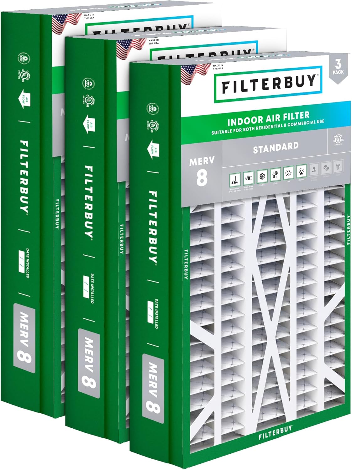 14.5x27x5 Air Filter MERV 8 for Dust & Allergy Defense