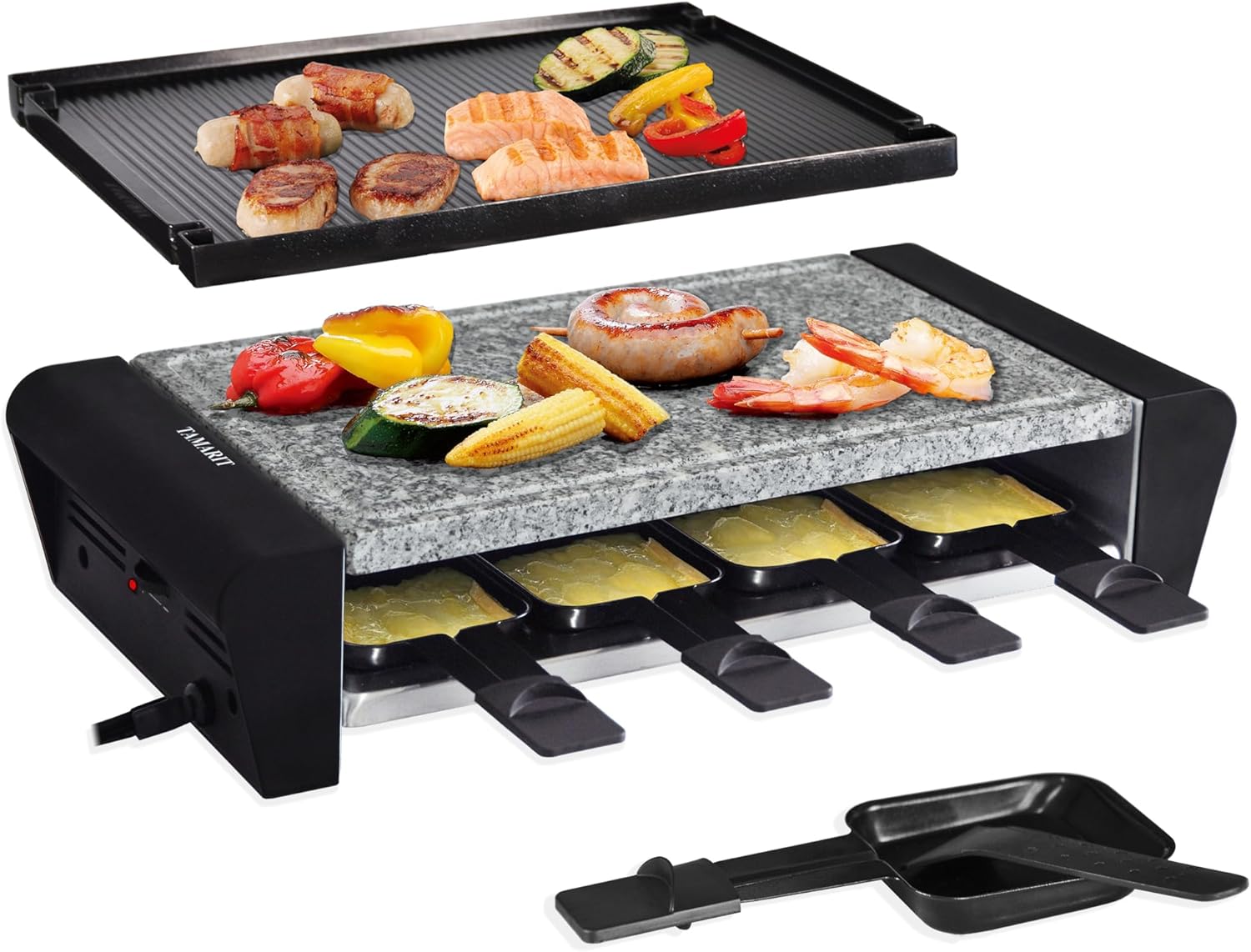 TAMARIT 3-in-1 Electric Grill for Indoor Korean BBQ Fun