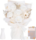 Preserved Bouquet of Flowers - 5 White Eternal Roses Bouquet