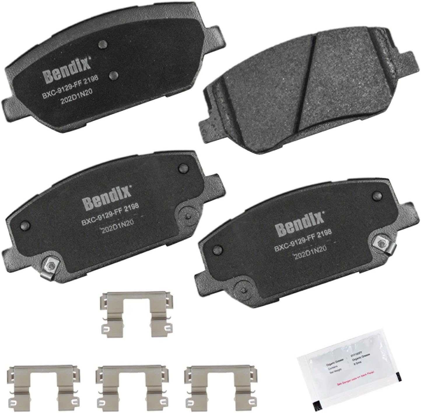 Bendix Priority1 CFC2198 Ceramic Front Brake Pads for Hyundai