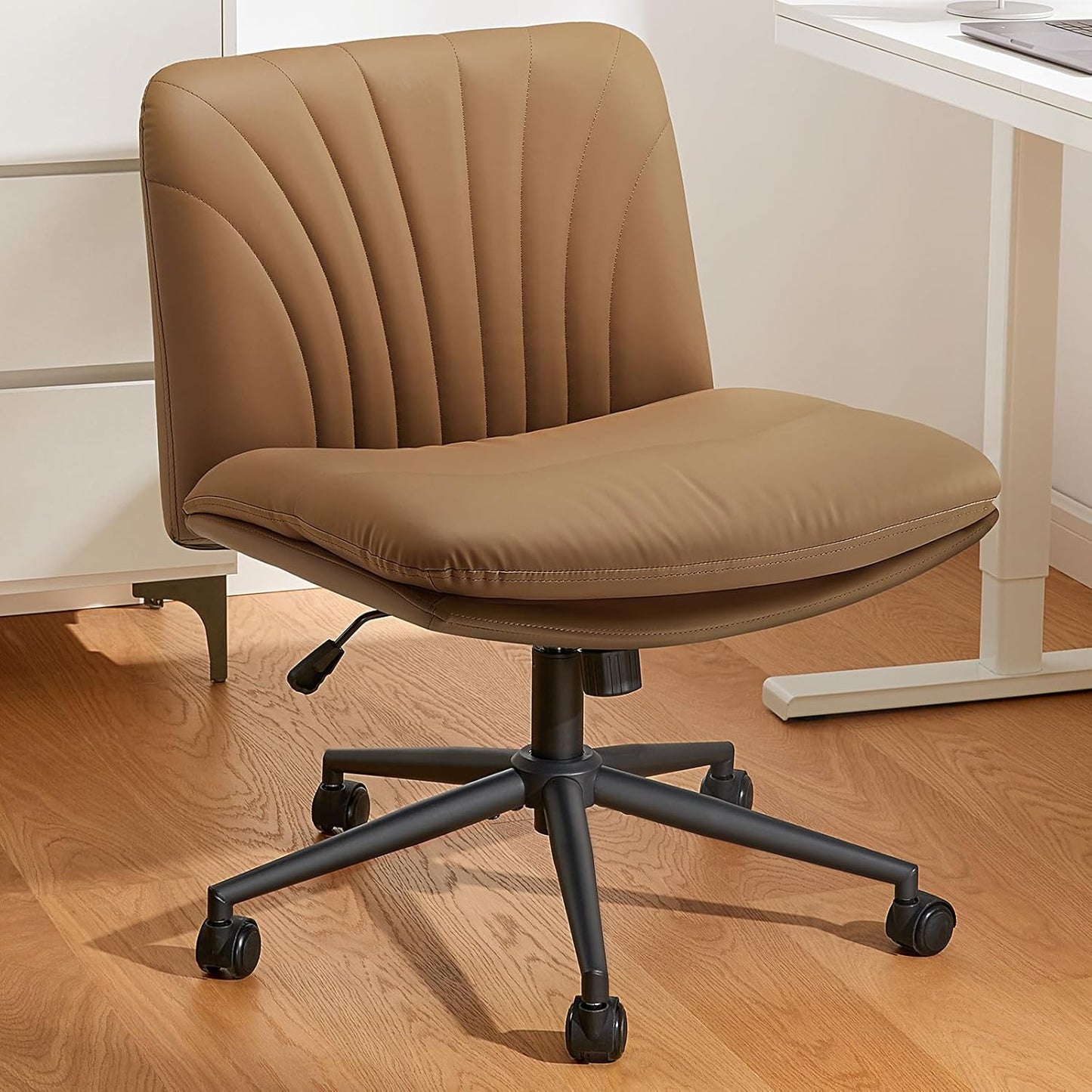 Marsail Armless Office Desk Chair: Comfortable Swivel Design