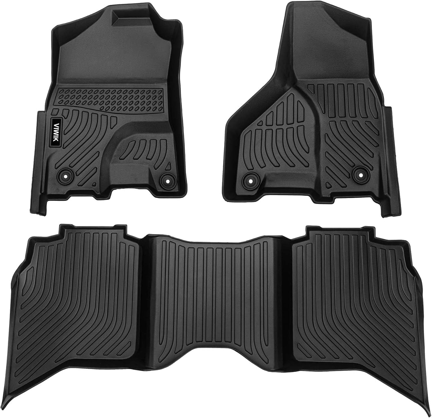 VIWIK Floor Mats for Dodge Ram 1500 2500 3500 Crew Cab 2013-2018