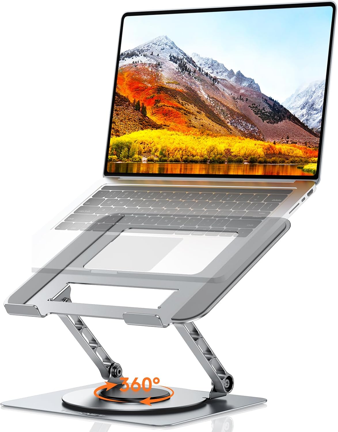 TECKNET Laptop Stand for Desk with 360 Rotating Base Design