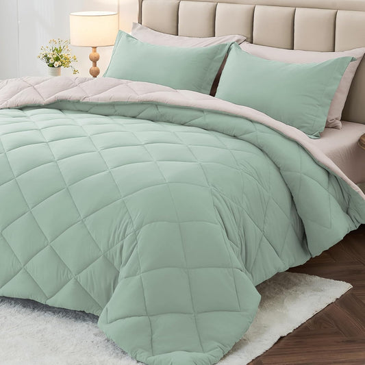 MUXHOMO Twin XL Comforter Set - Reversible Bedding for All Seasons