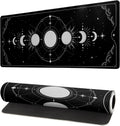 Sun Moon Gaming Mouse Pad Black Large Desk Mat - Extended Soft Surface
