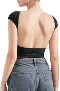 SUUKSESS Backless Sexy Going Out Top - Double Lined Y2K Tee Women's