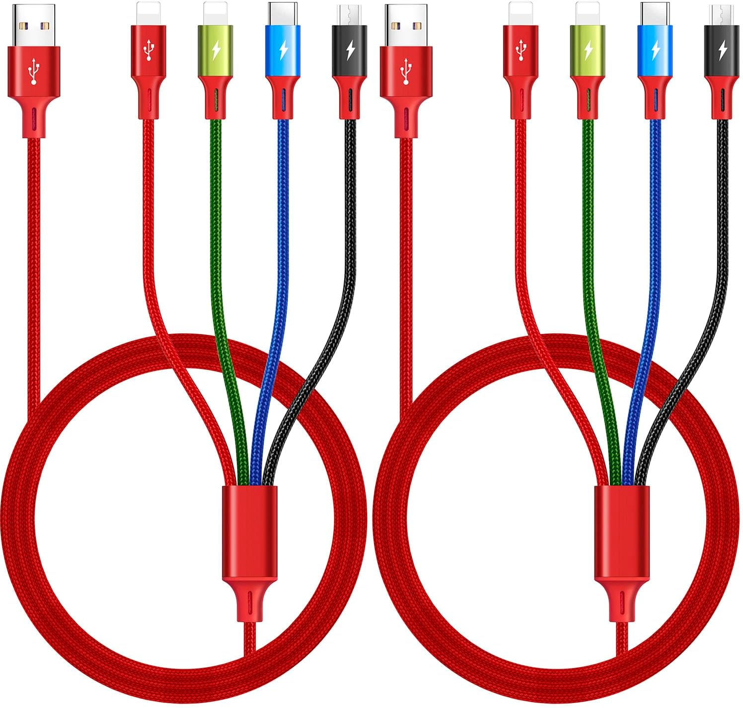 Minlu Fast Multi Charging Cable Duo - 4-in-1 Power Boost!