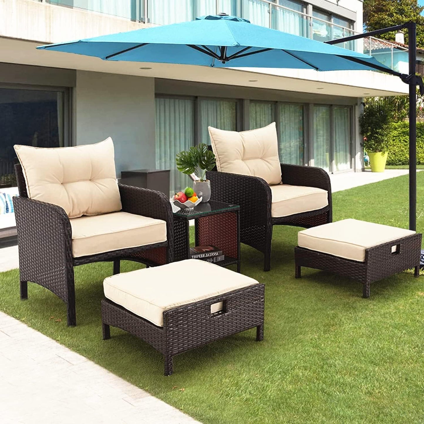 AVAWING 5 Pieces Patio Furniture Set for Outdoor Relaxation