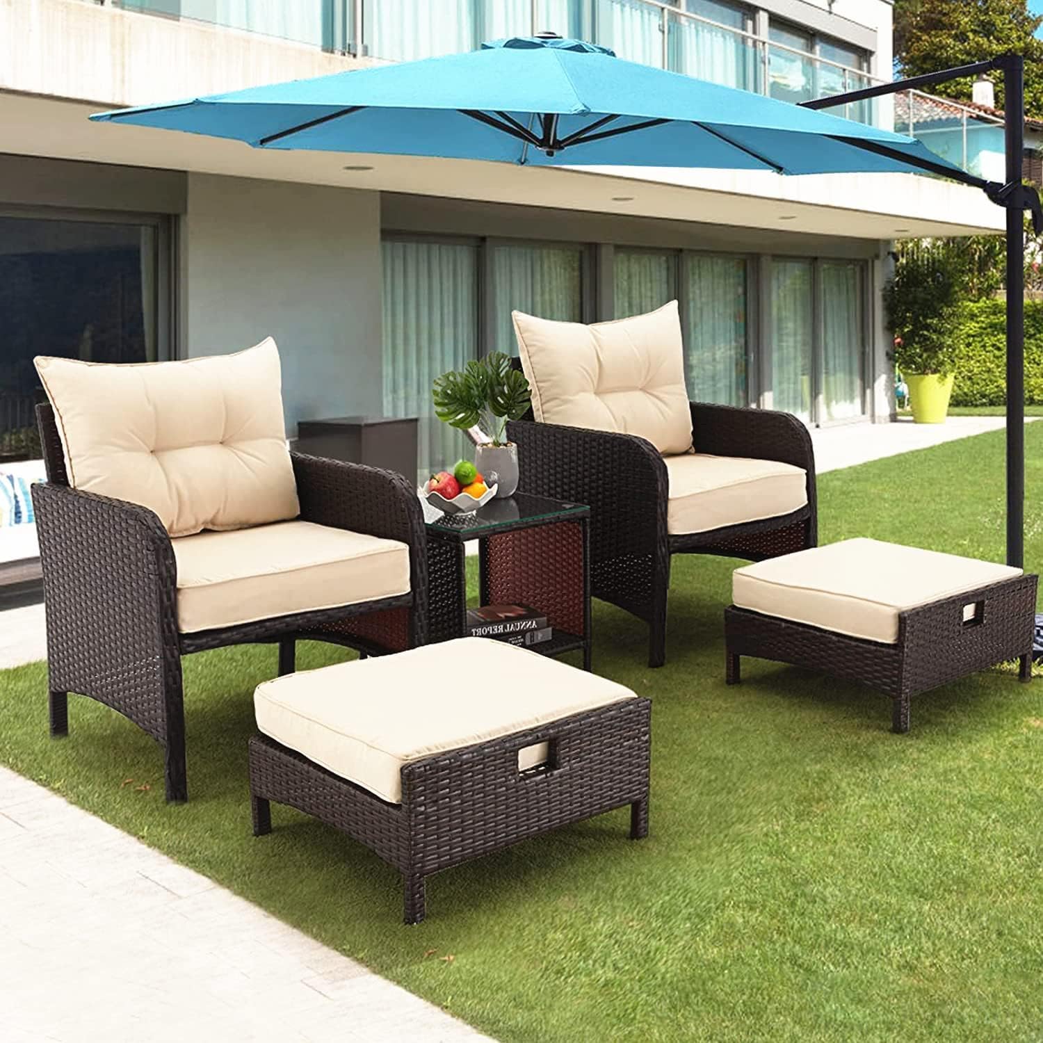 AVAWING 5 Pieces Patio Furniture Set for Outdoor Relaxation