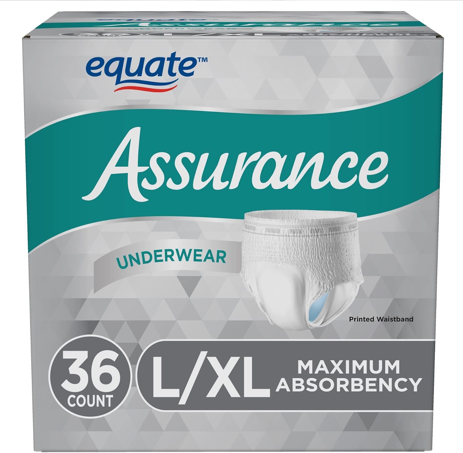 Dependable Assurance Men's Underwear 72ct - Size L/XL