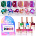 Cat Eye Gel Nail Polish Set of 6 Same Color Bottles - Magnetic Shimmer