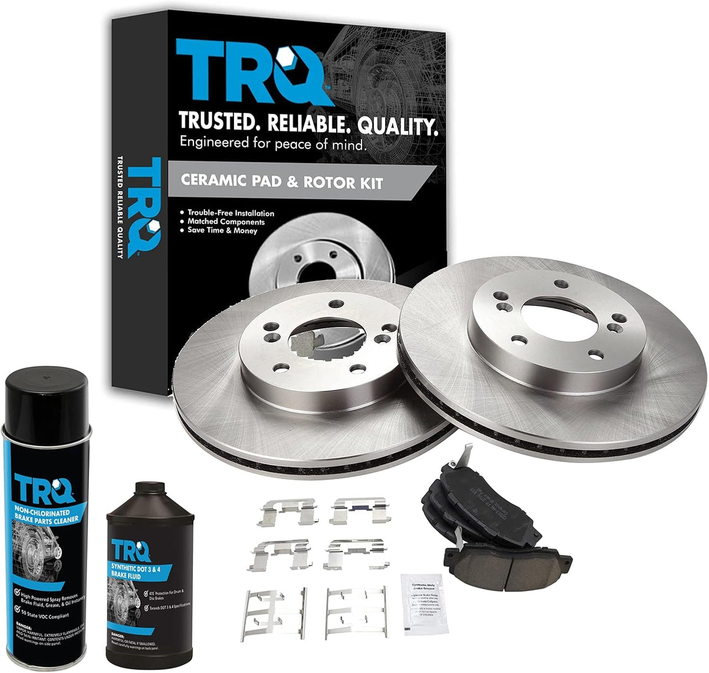 TRQ Front Brake Pad & Rotor Kit for Acura Integra & Honda CR-V