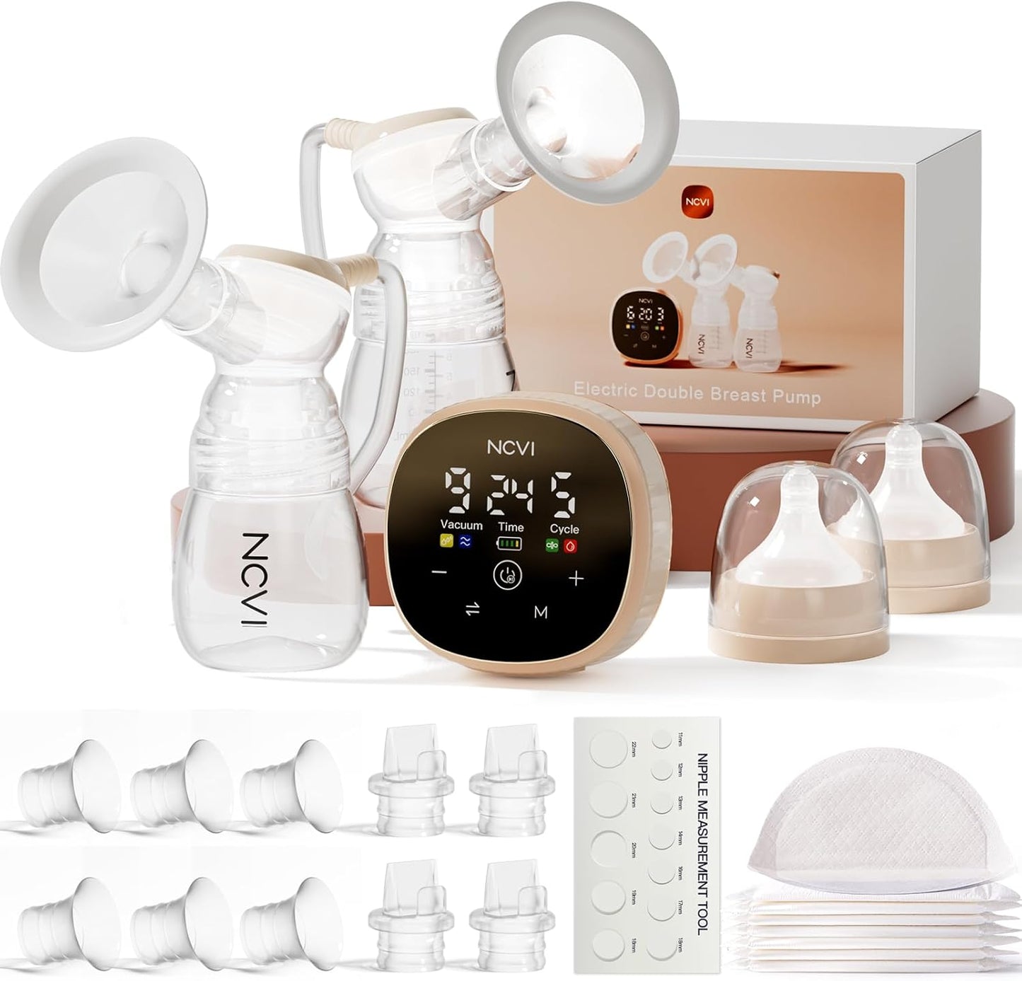 NCVI Electric Breast Pump with Micro-Vibration Massage for Comfort