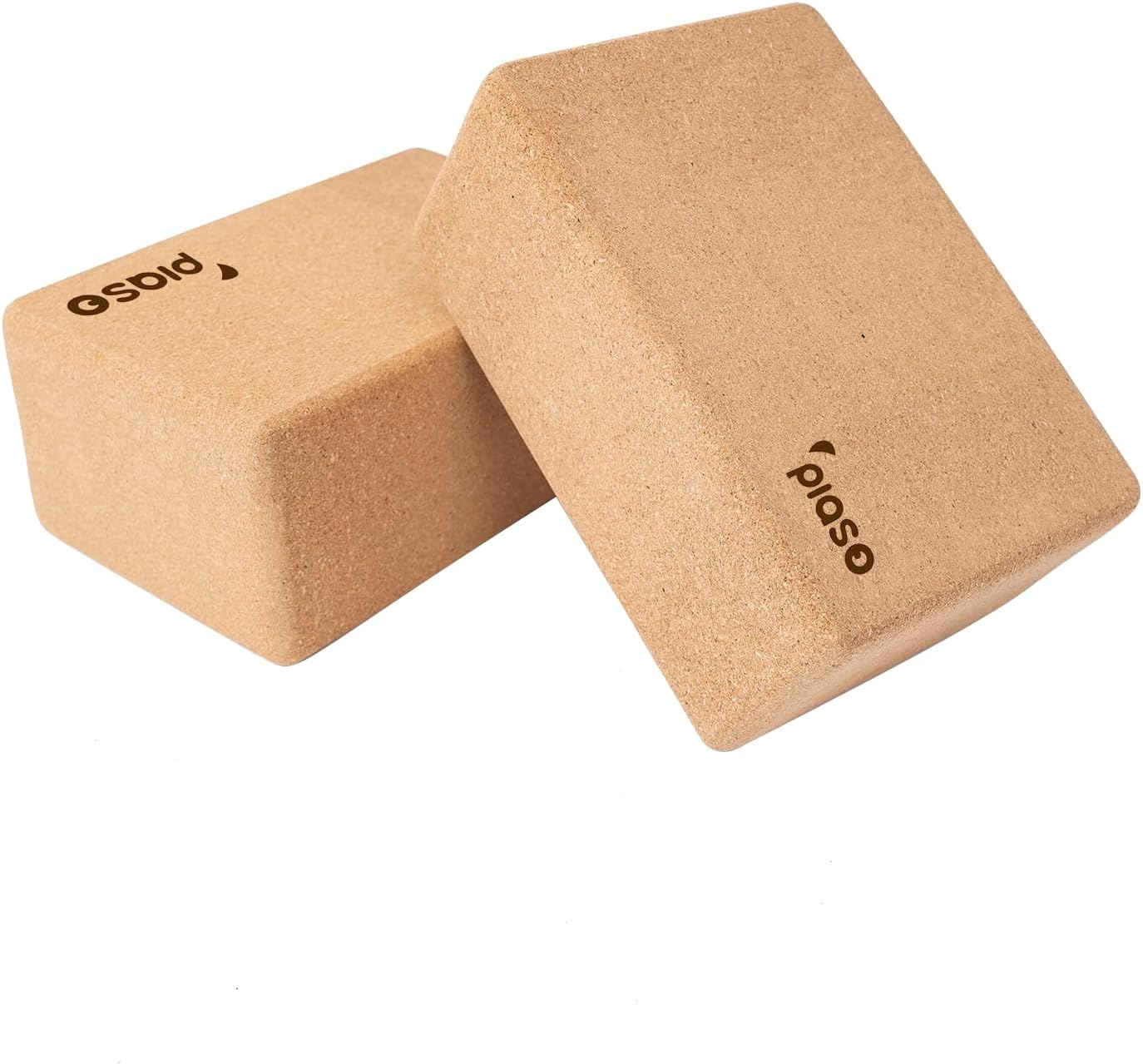 Non-Slip Cork Yoga Blocks 2-Pack - Improve Balance!