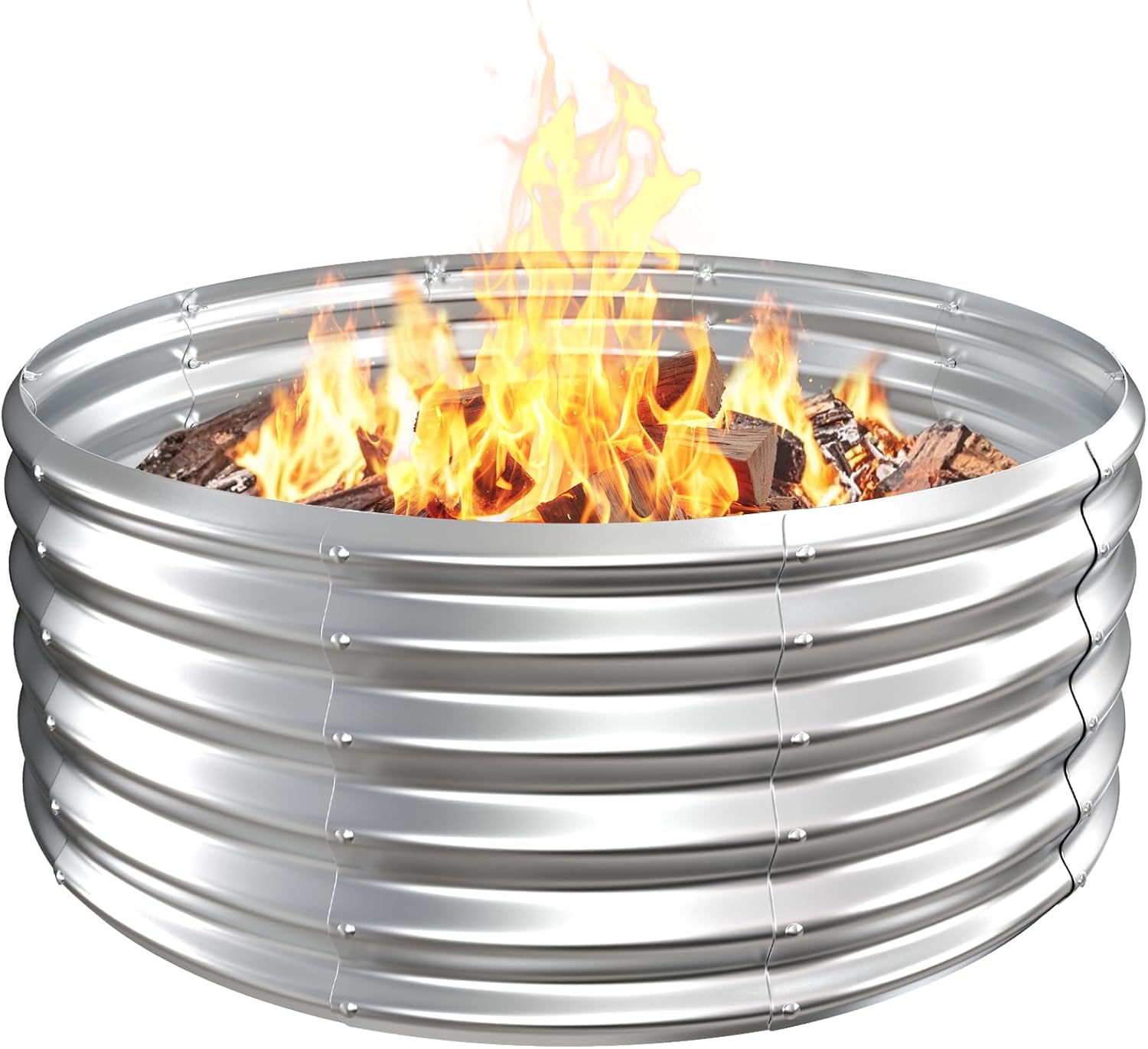 Metal Fire Pit Ring for Outdoor Gatherings - 40 Inches Diameter