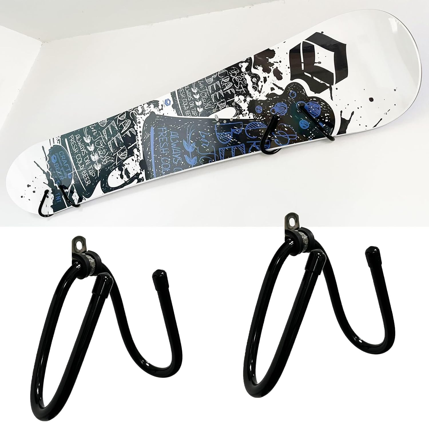 Space-Saving Snowboard & Ski Wall Rack Duo