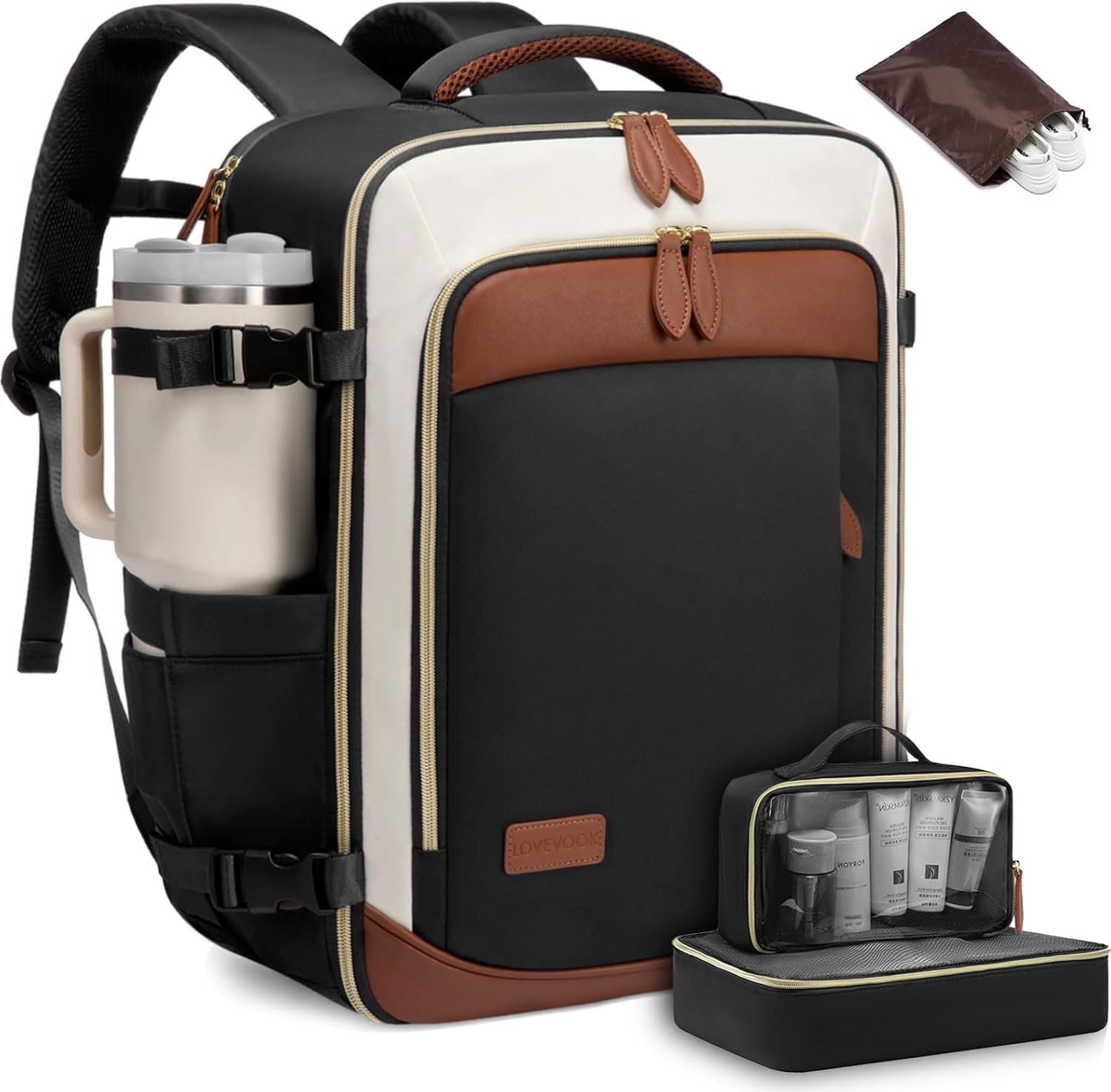 LOVEVOOK 50L Travel Backpack with Packing Cubes for Easy Travel