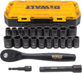 DEWALT Impact Socket Set with Ratchet 23-Piece - Heavy Duty Grip