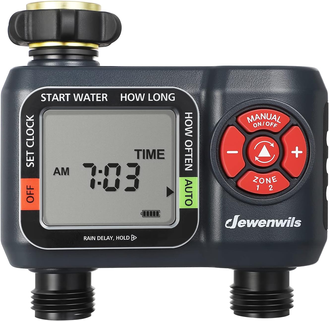 DEWENWILS 2-Zone Water Hose Timer for Efficient Irrigation