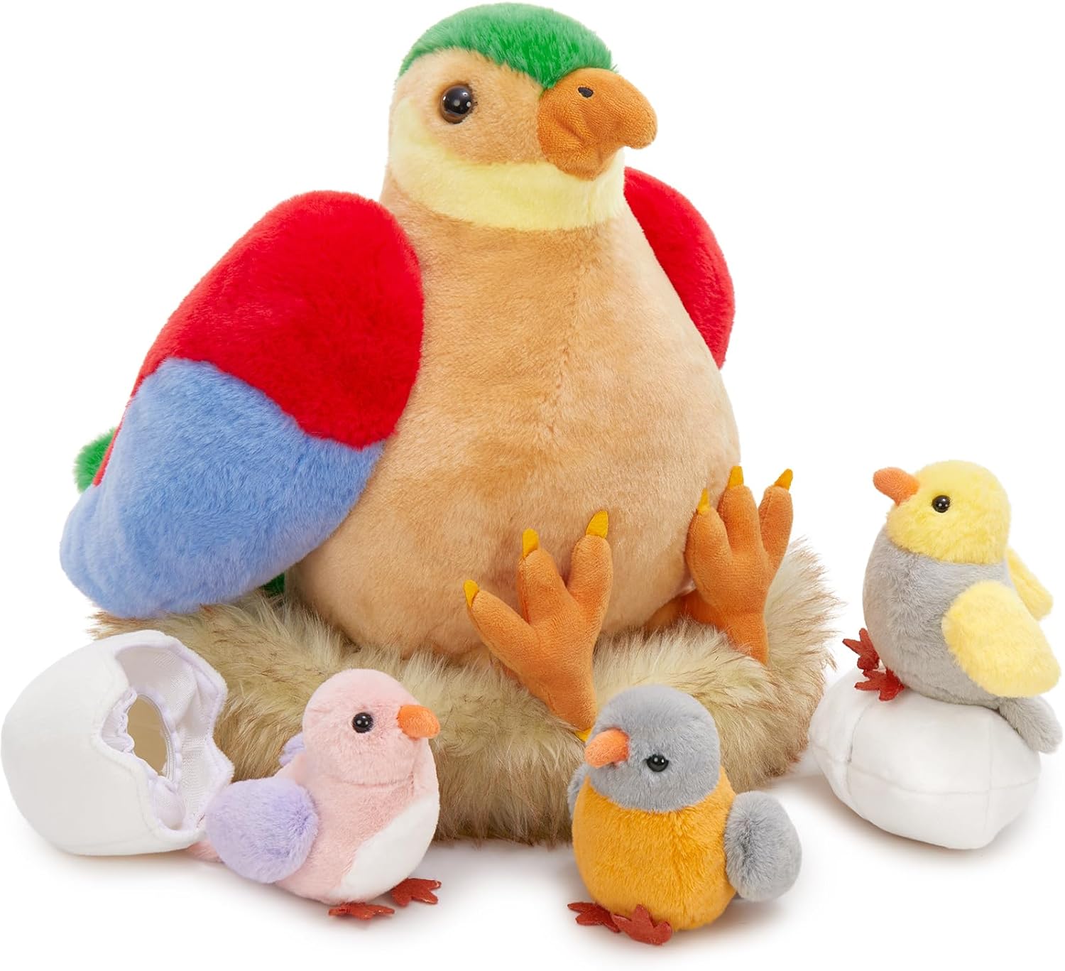 MorisMos 7Pcs Bird Stuffed Animals for Kids and Toddlers