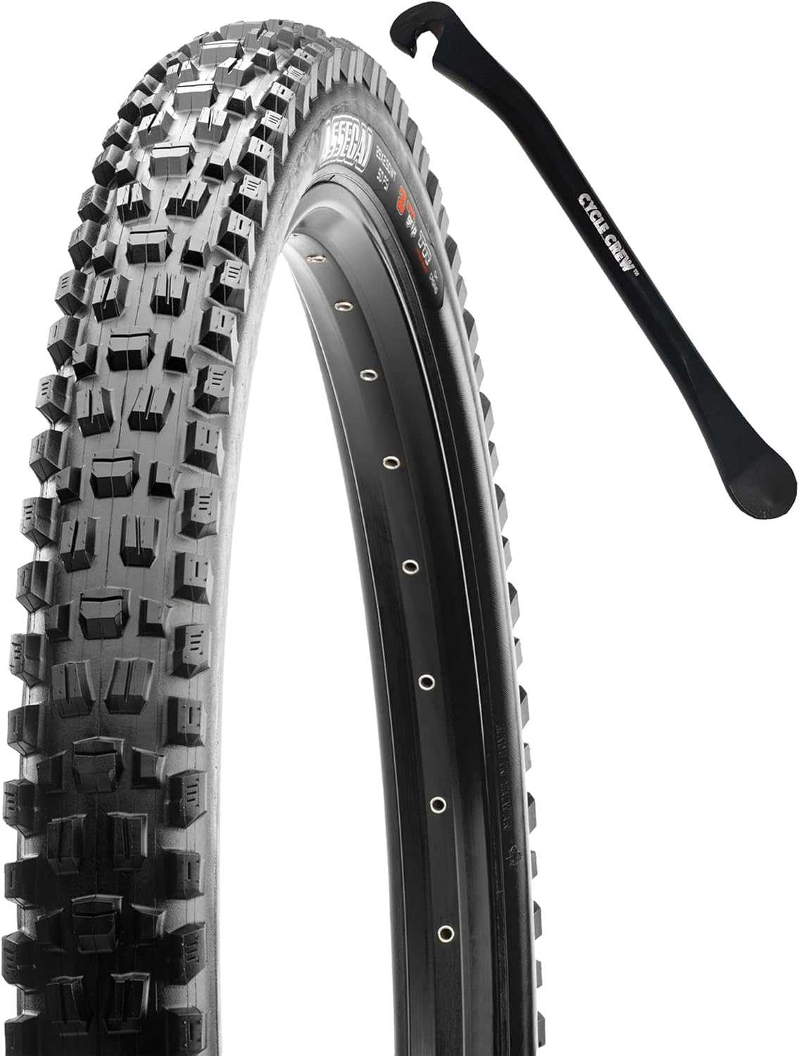 Maxxis Assegai Mountain Bike Tire Bundle with Tire Lever