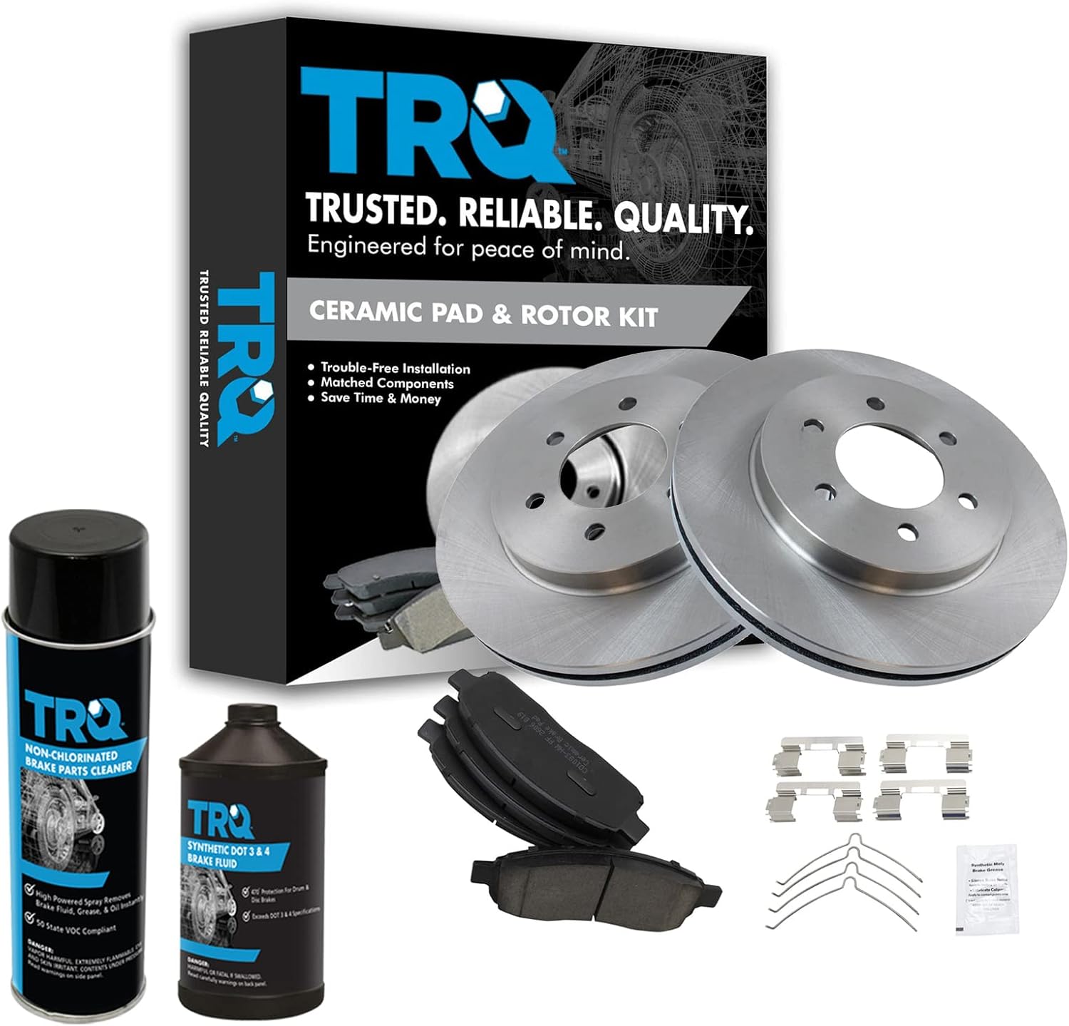 TRQ Front Brake Pad & Rotor Kit for 2004-2008 Ford F-150