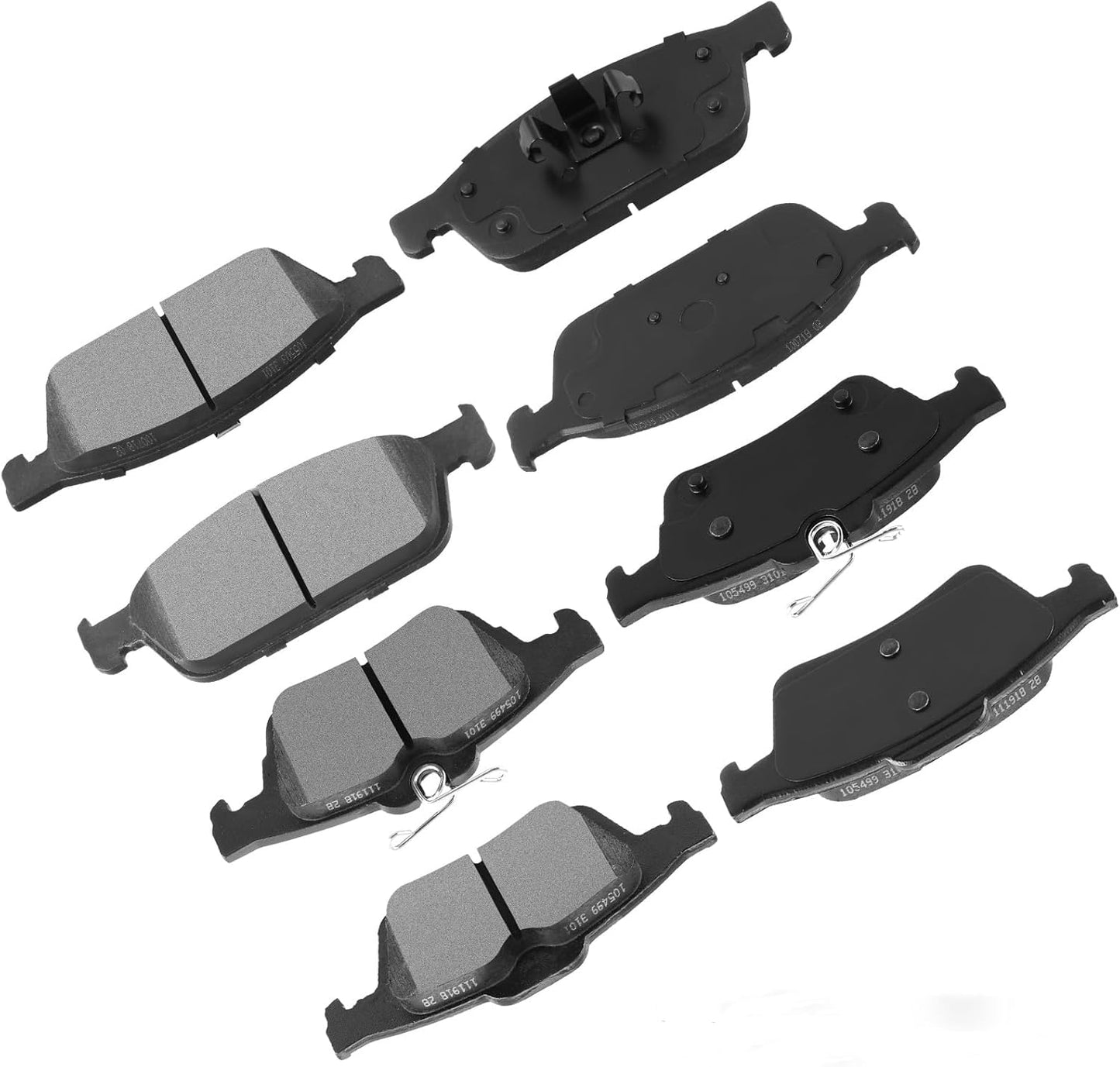 CCIYU D1645 D1564 Semi-Metallic Brake Pads for Ford Vehicles