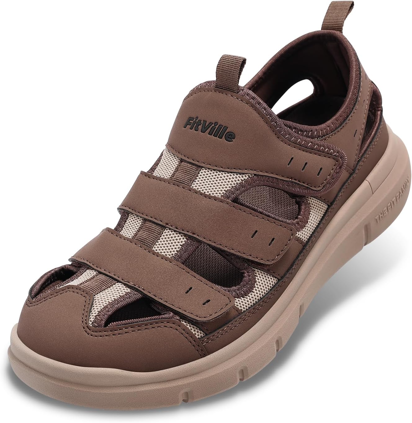 FitVille Diabetic Sandals for Men with Arch Support and Comfort