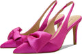 Women's Slingback Heels with Bow Pointed Toe Pumps - Elegant 3.3in