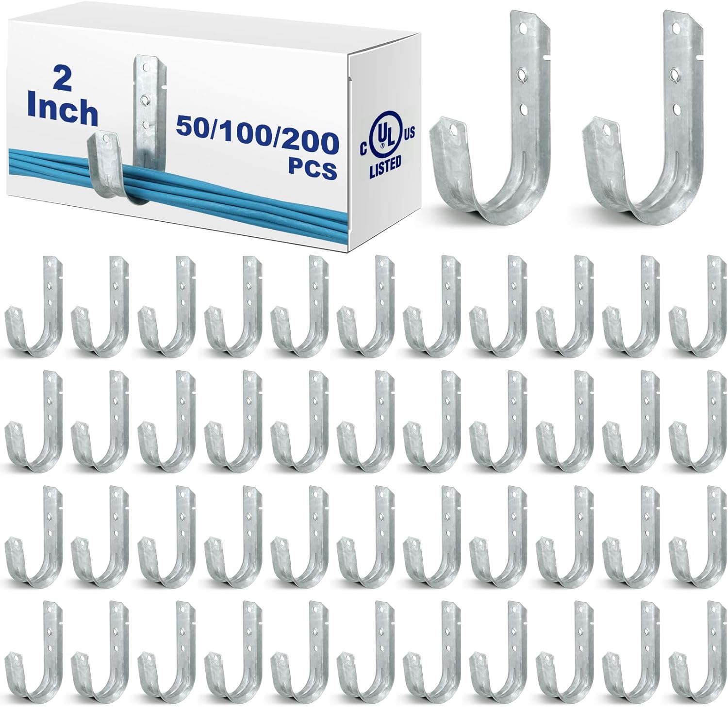 Gisafai 100 Cable Support J Hook for Heavy Duty Wire Management