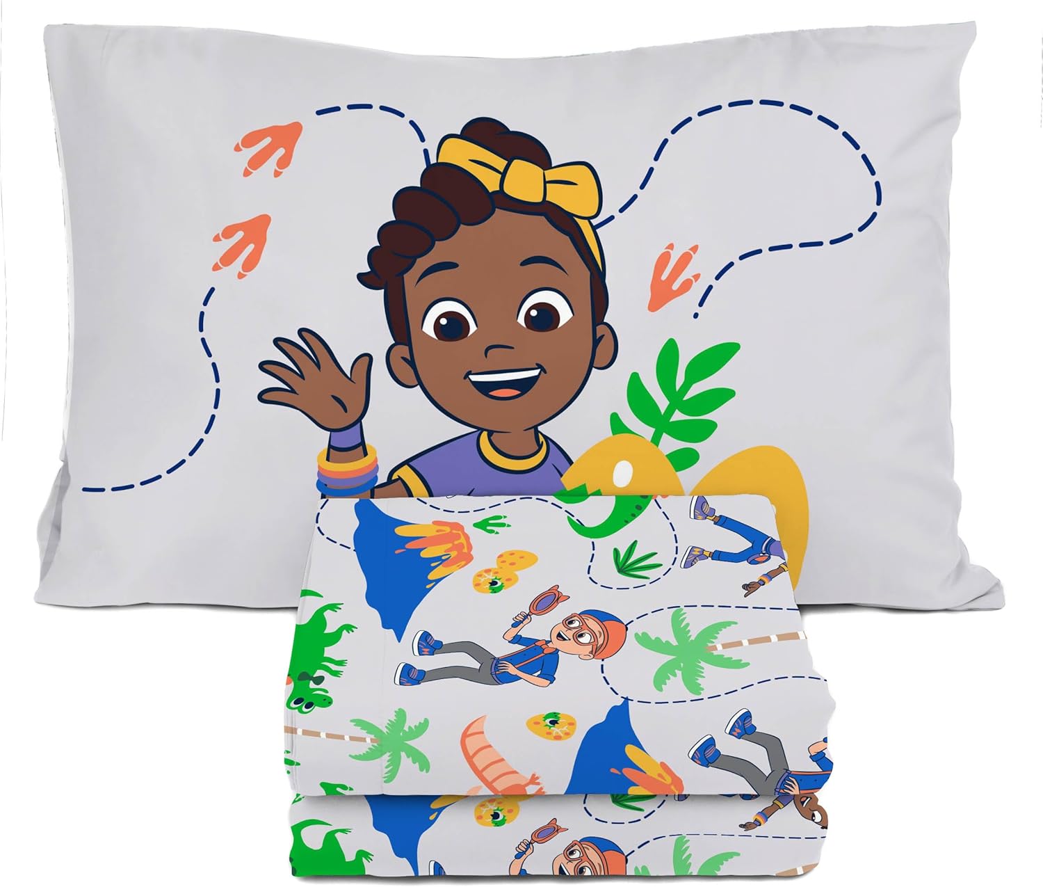 Sunny Side Up Kids Sheet Set with Blippi Design for Twin Beds