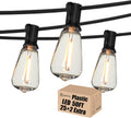 DAMAING Outdoor String Lights 50 FT - Shatterproof Vintage Edison