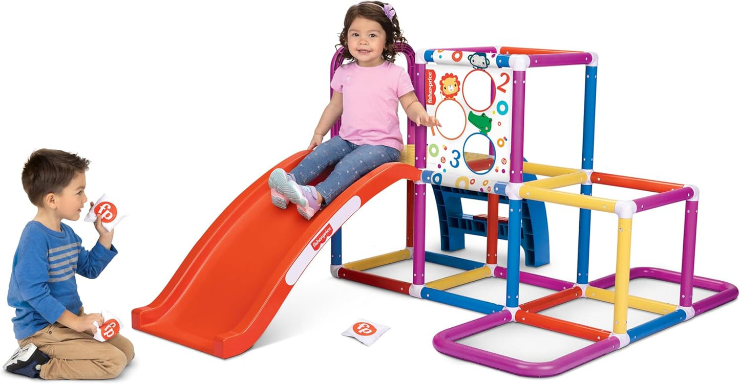 Fisher-Price Jungle Gym Play Structure with Slide and Toss Game
