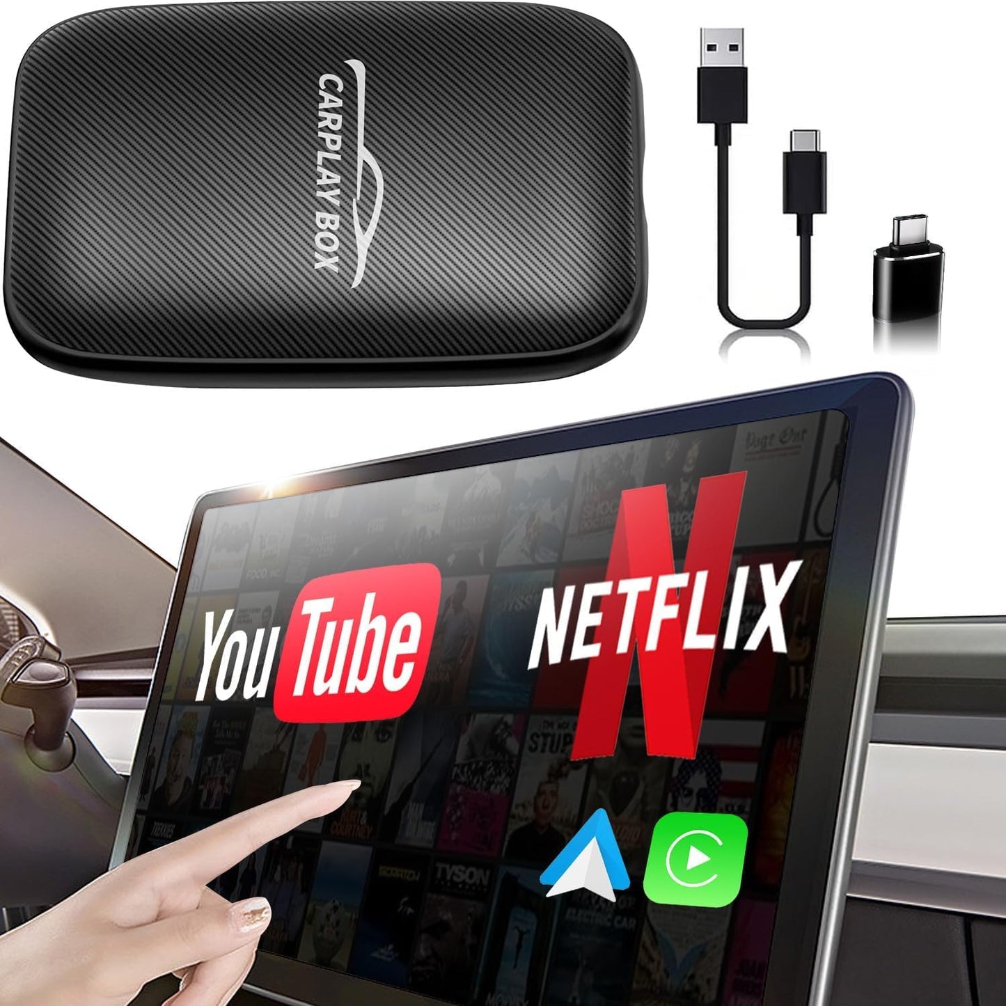 3-in-1 Wireless Carplay Adapter - Seamless Entertainment Upgrade