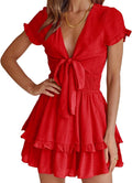 PRETTYGARDEN Women Summer Mini Short Dress 2025 - Flowy Tiered