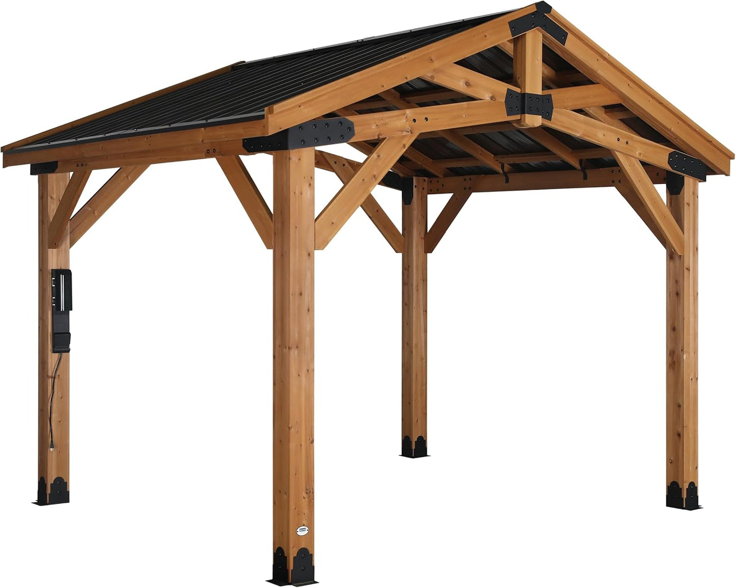 Backyard Discovery Norwood Cedar Wood Gazebo Pavilion for All Weather