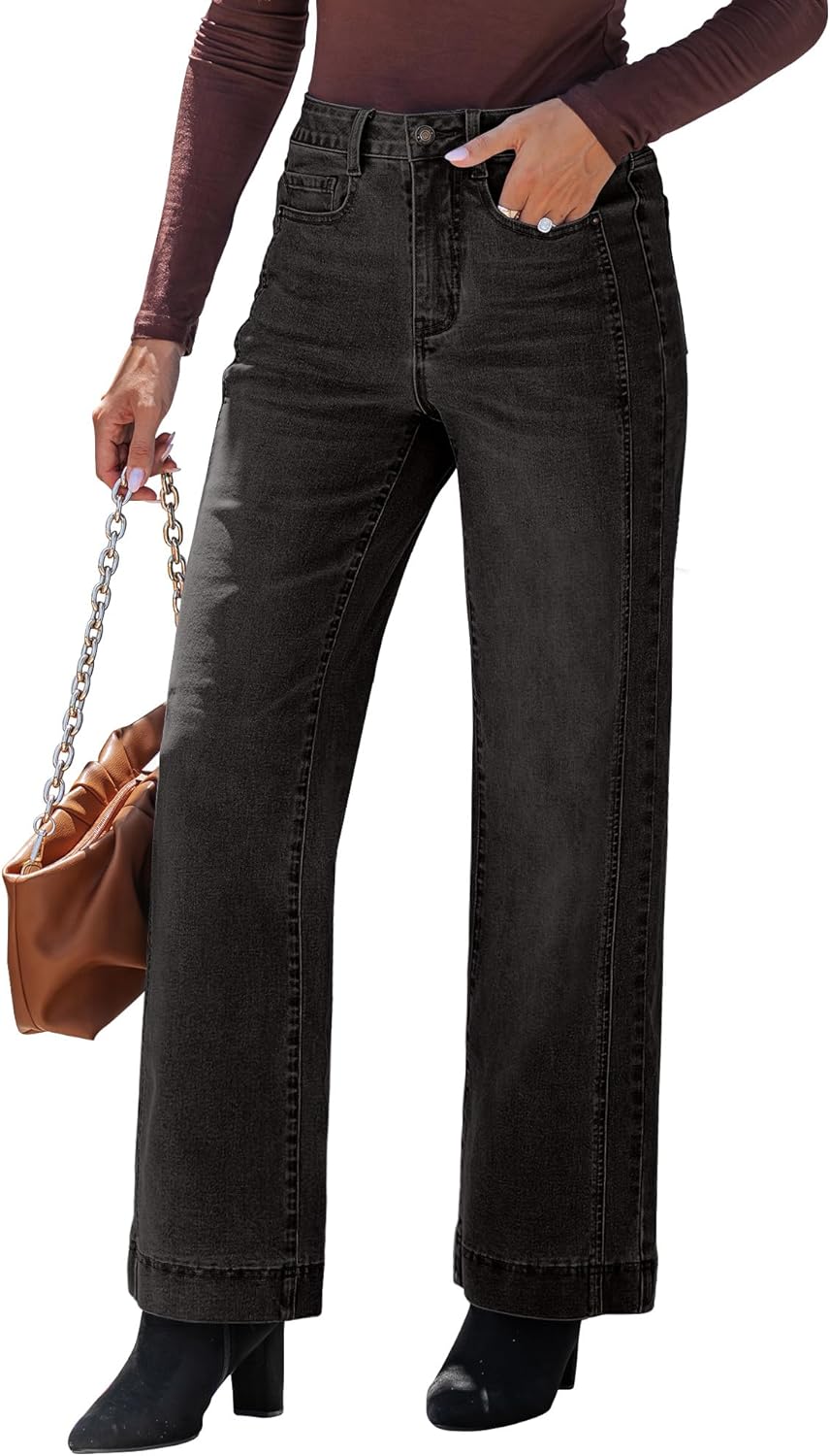 luvamia Wide Leg Jeans for Women High Waisted Stretchy Denim