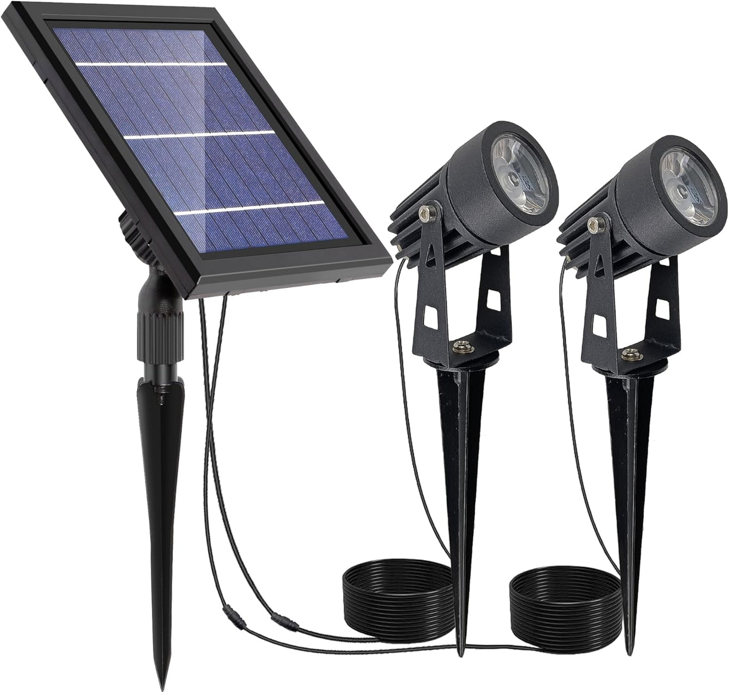 Bright Solar Powered Spot Lights for Garden and Yard Lighting