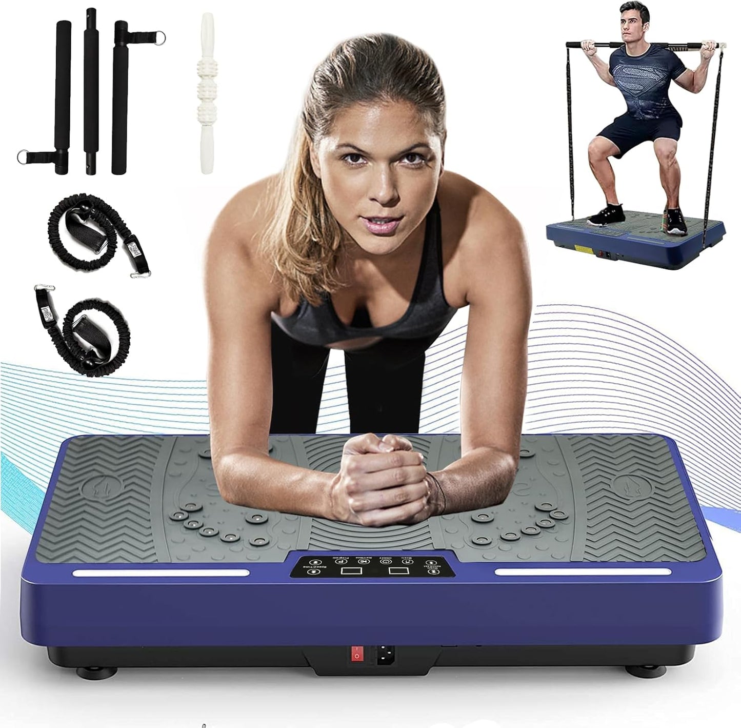 Vibration Plate Exercise Machine for Whole Body Fitness at Home