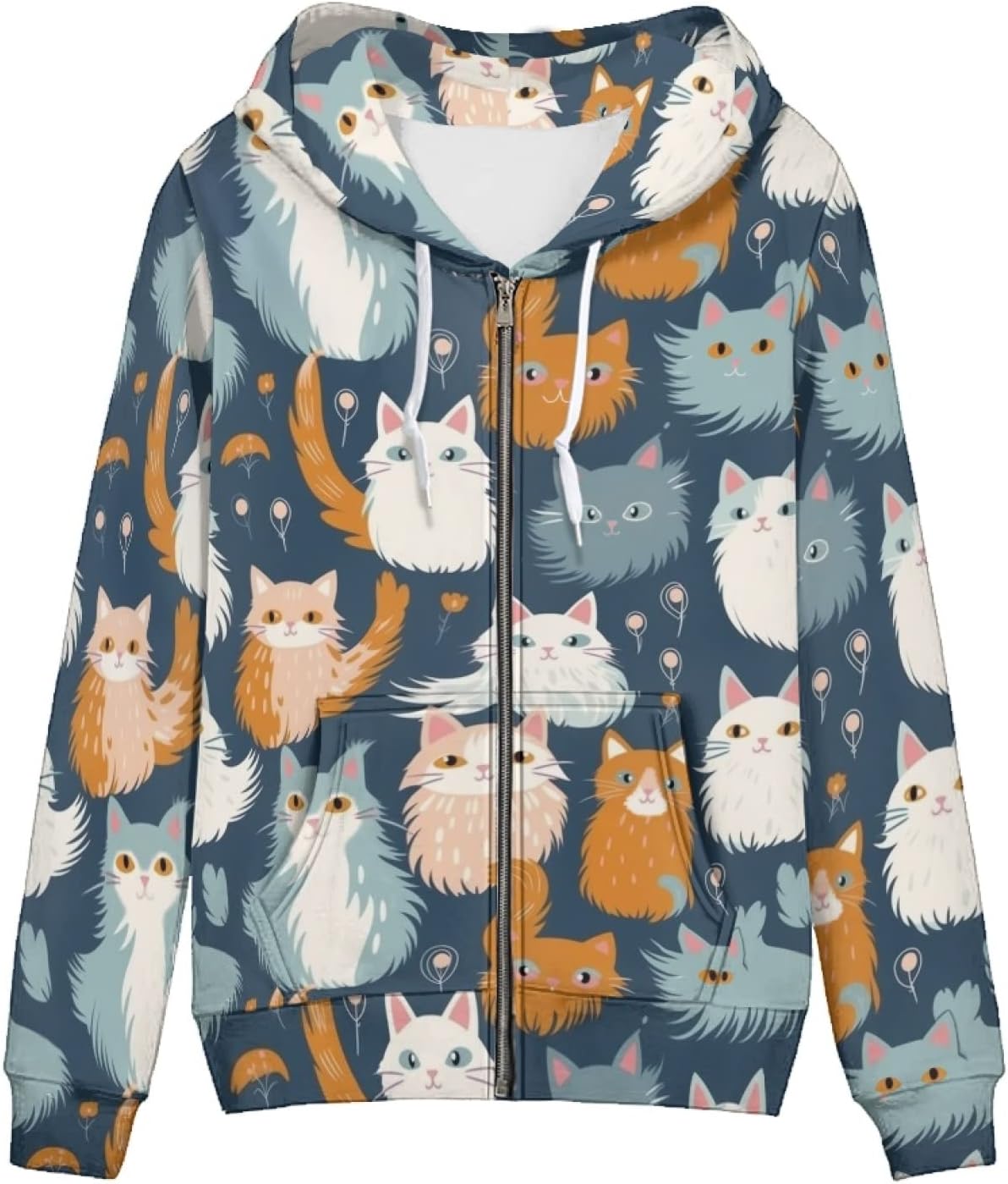 Irisjudy Island Tribal Zipper Women Hoodie - Trendy Leopard Print!