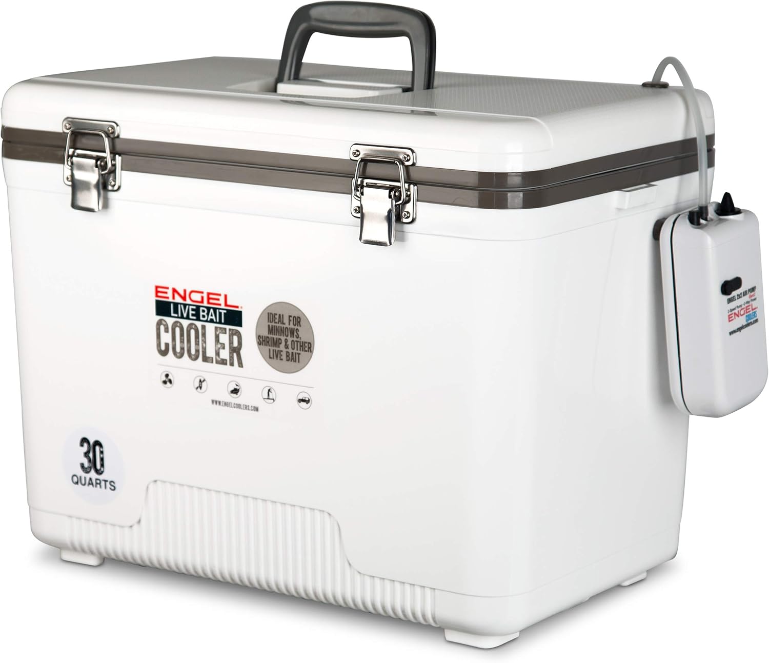 Engel Live Bait Cooler Box with Aerator for Fishing