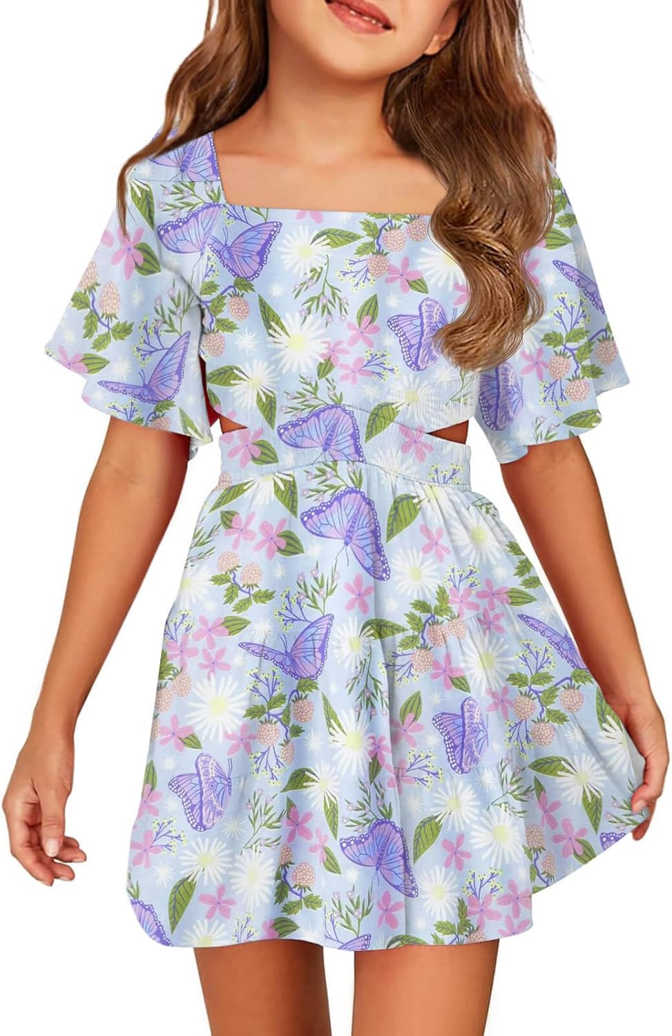 Batermoon Girls Summer Dress A-line Mini for Casual & Formal Wear