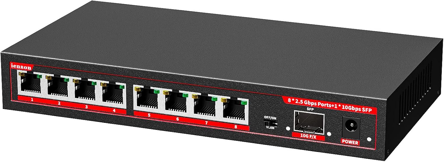 9-Port 2.5G Ethernet Switch with 10G SFP Slot for Fast Networking