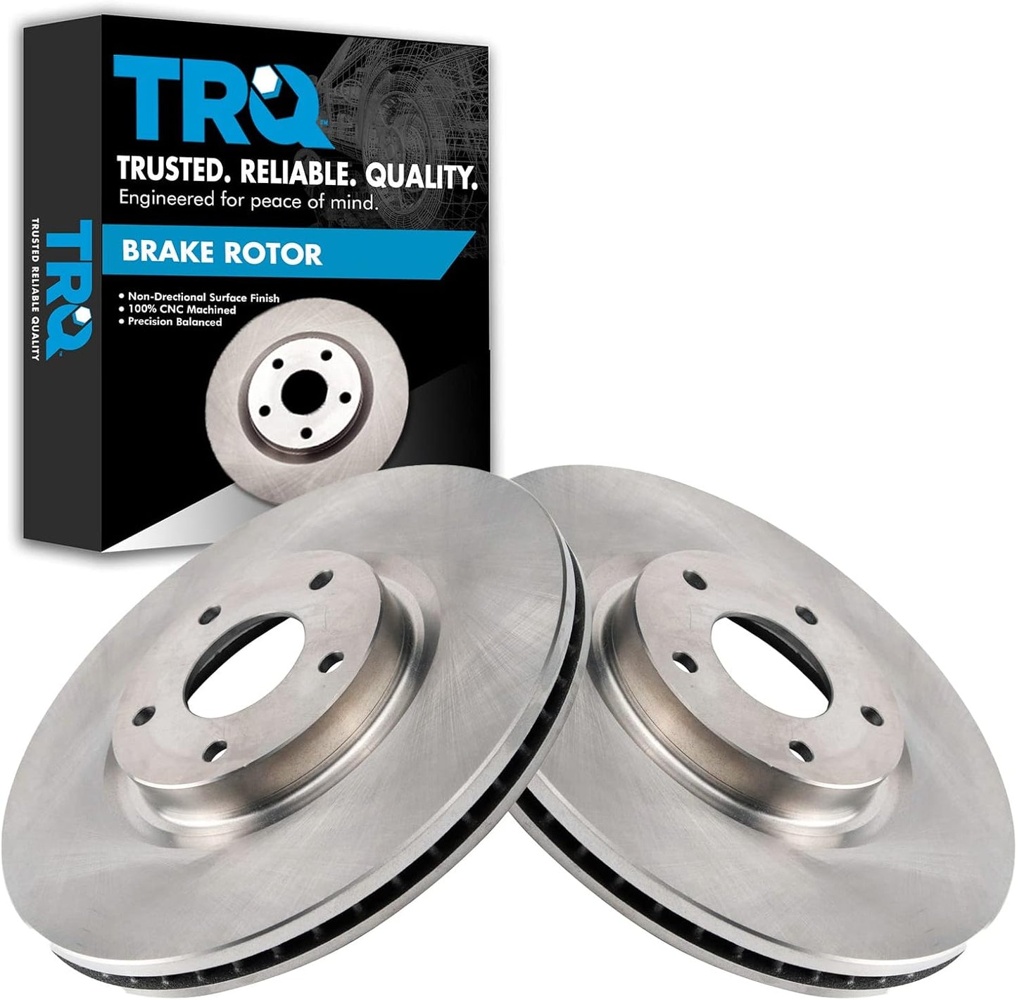 TRQ Front Disc Brake Rotor Pair Set for Nissan Maxima and More