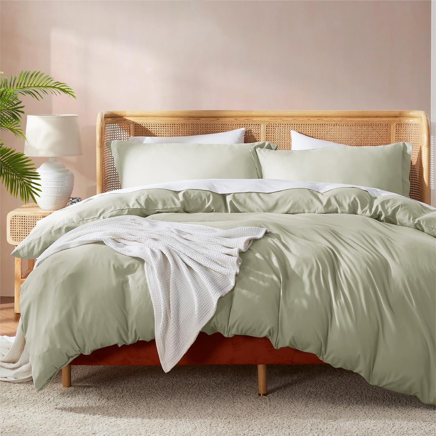 Nestl Light Sage King Size Duvet Cover Set for Ultimate Comfort