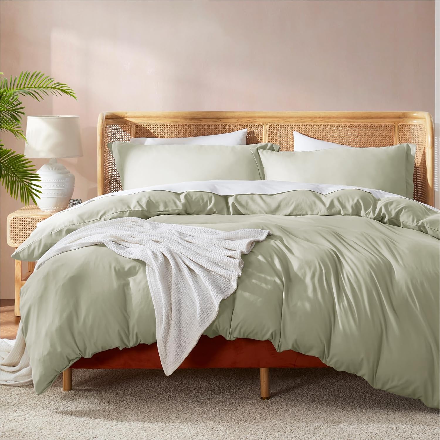 Nestl Light Sage King Size Duvet Cover Set for Ultimate Comfort